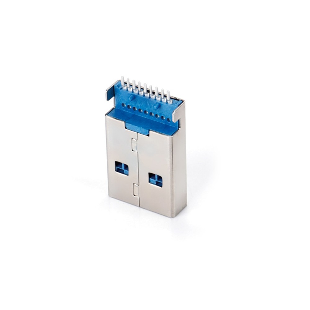 05MT-5204 USB3.0 AM SMT 直腳3.8 無孔有柱 端子外露1.90